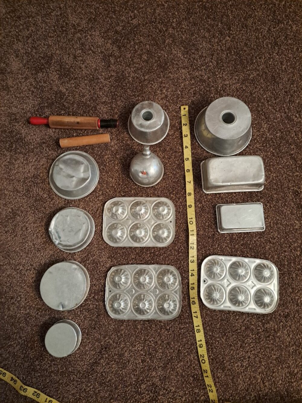 Vintage aluminum children's baking toys from the 1950s. - Picture 6 of 9